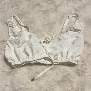 Zara White Ruched Bralette Intimates